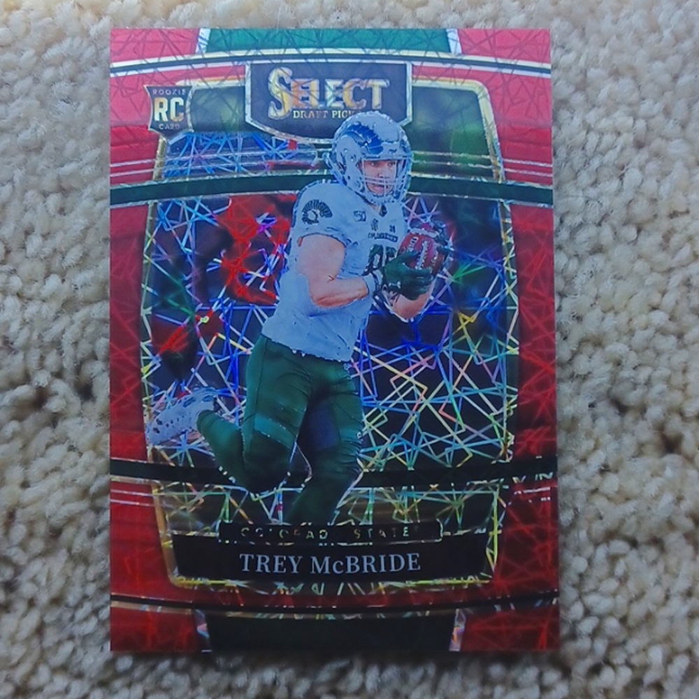 Trey McBride [Red Lazer] #96 2022 Panini Select Draft Picks